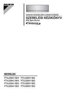 FTXJ20-50MW,FTXJ20-50MS_3PHU482320-2_Installation manual_Hungarian download